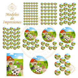 OBLEA GRANJA ANIMALES. REF. 00271